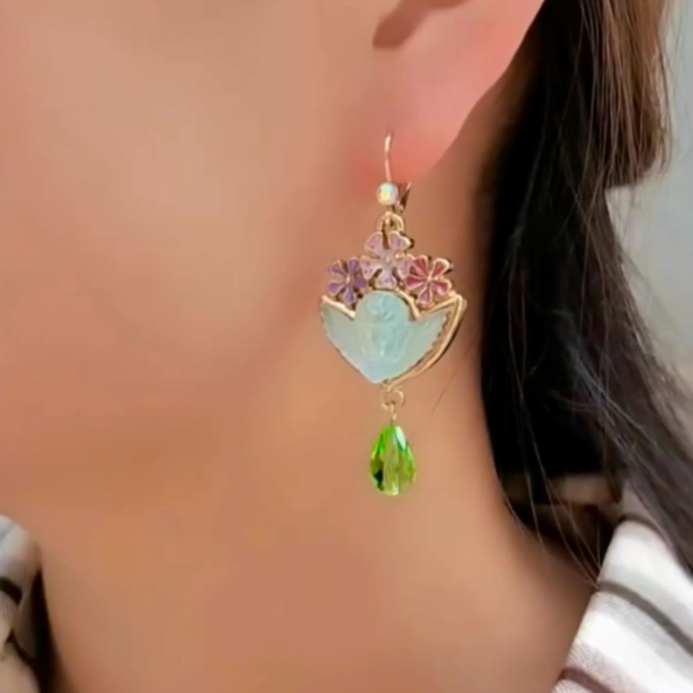 ENCHANTED GARDEN CHERUB EARRINGS
